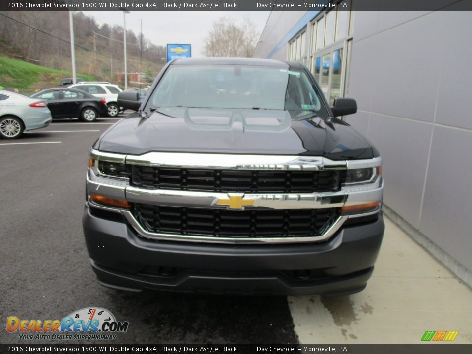 2016 Chevrolet Silverado 1500 WT Double Cab 4x4 Black / Dark Ash/Jet Black Photo #8