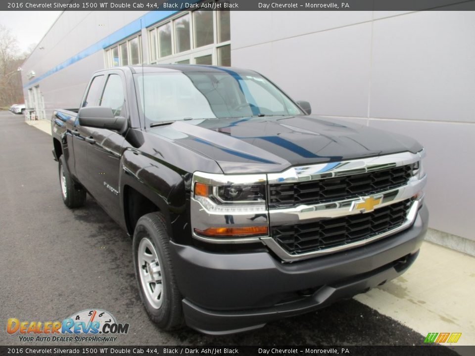 2016 Chevrolet Silverado 1500 WT Double Cab 4x4 Black / Dark Ash/Jet Black Photo #9
