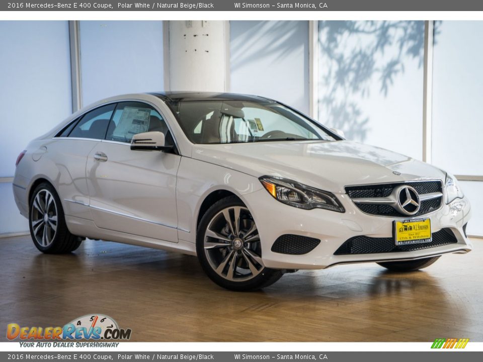 2016 Mercedes-Benz E 400 Coupe Polar White / Natural Beige/Black Photo #12