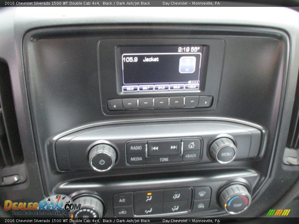 2016 Chevrolet Silverado 1500 WT Double Cab 4x4 Black / Dark Ash/Jet Black Photo #15