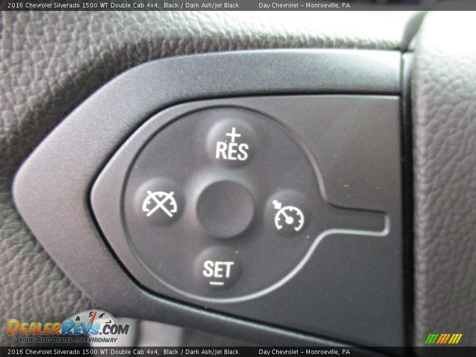 2016 Chevrolet Silverado 1500 WT Double Cab 4x4 Black / Dark Ash/Jet Black Photo #17