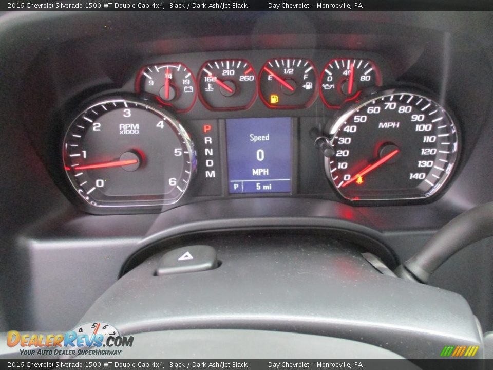 2016 Chevrolet Silverado 1500 WT Double Cab 4x4 Black / Dark Ash/Jet Black Photo #20