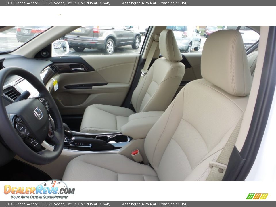 Front Seat of 2016 Honda Accord EX-L V6 Sedan Photo #8
