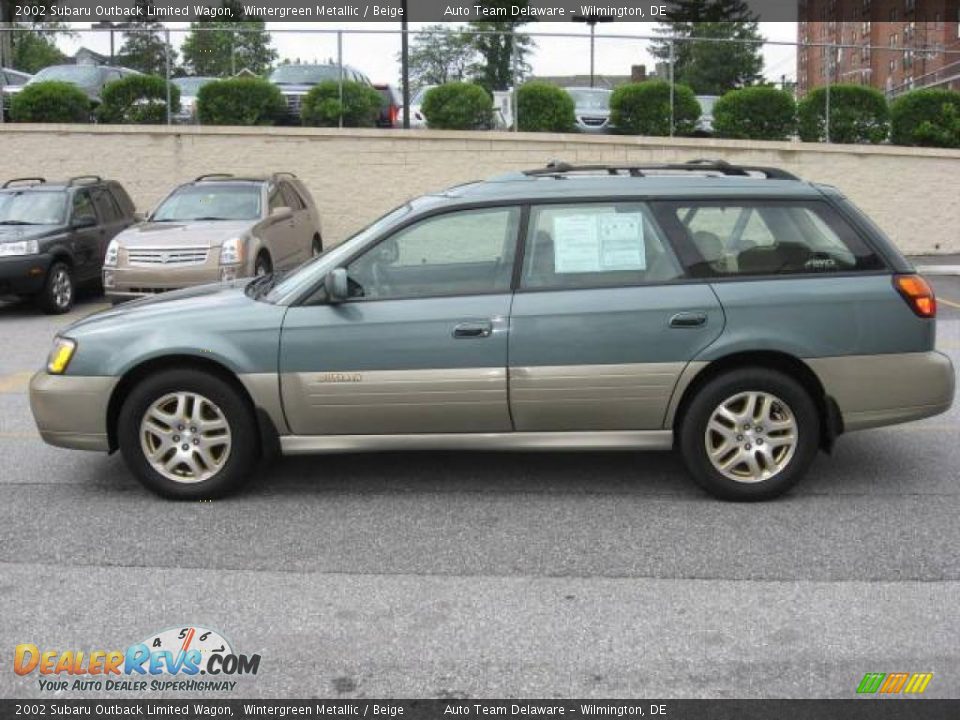 2002 Subaru Outback Limited Wagon Wintergreen Metallic / Beige Photo #5