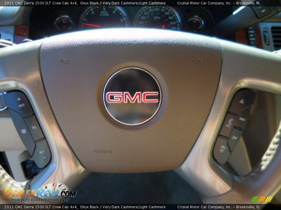 2011 GMC Sierra 1500 SLT Crew Cab 4x4 Onyx Black / Very Dark Cashmere/Light Cashmere Photo #22