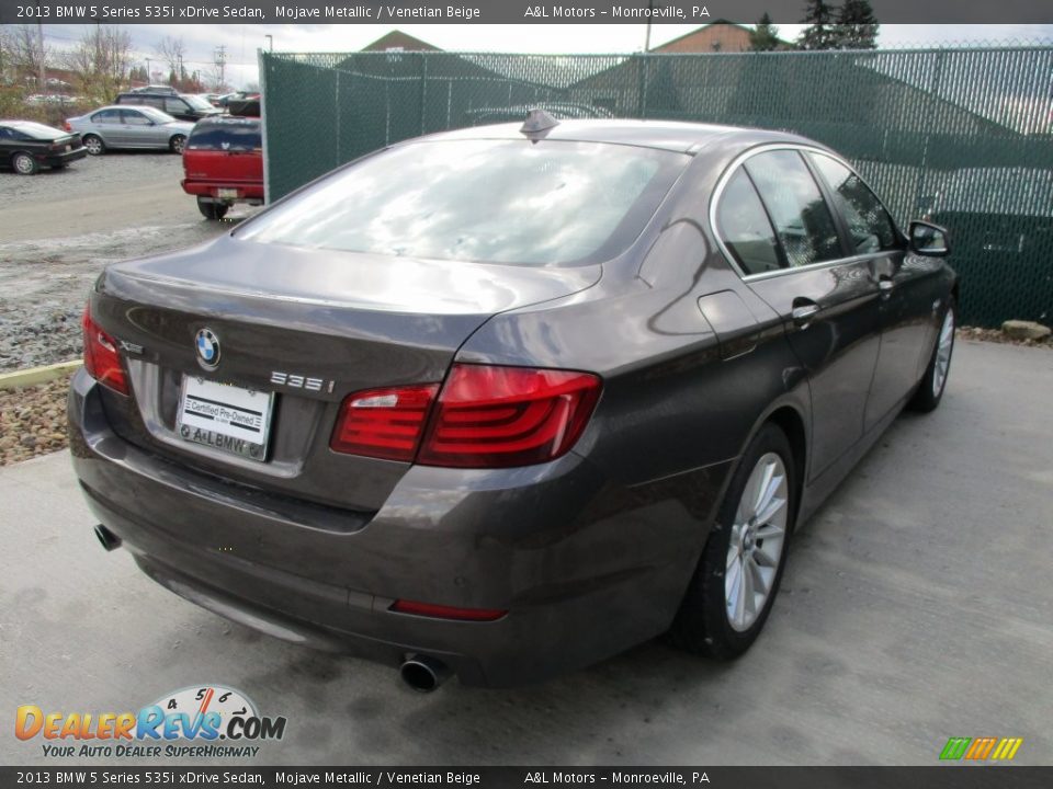 2013 BMW 5 Series 535i xDrive Sedan Mojave Metallic / Venetian Beige Photo #6