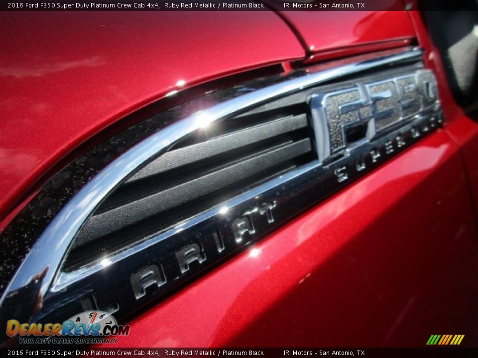 2016 Ford F350 Super Duty Platinum Crew Cab 4x4 Ruby Red Metallic / Platinum Black Photo #3