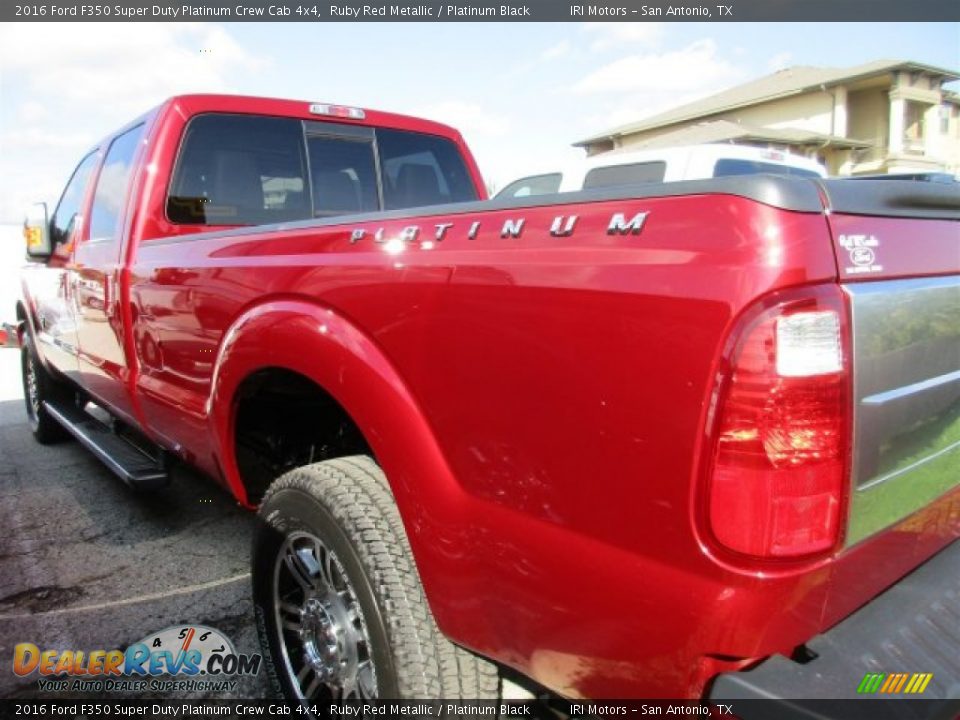 2016 Ford F350 Super Duty Platinum Crew Cab 4x4 Ruby Red Metallic / Platinum Black Photo #5
