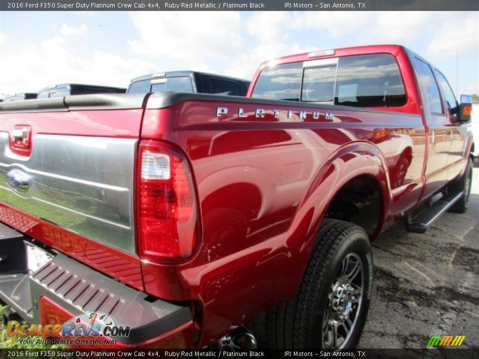 2016 Ford F350 Super Duty Platinum Crew Cab 4x4 Ruby Red Metallic / Platinum Black Photo #7