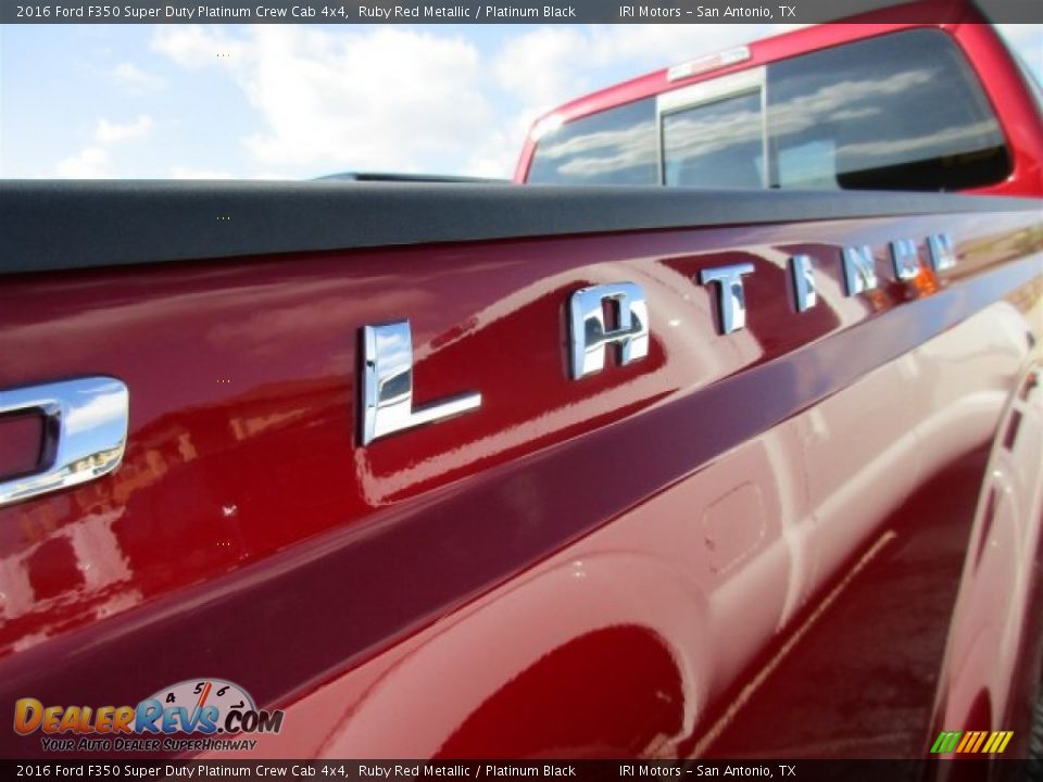 2016 Ford F350 Super Duty Platinum Crew Cab 4x4 Ruby Red Metallic / Platinum Black Photo #8