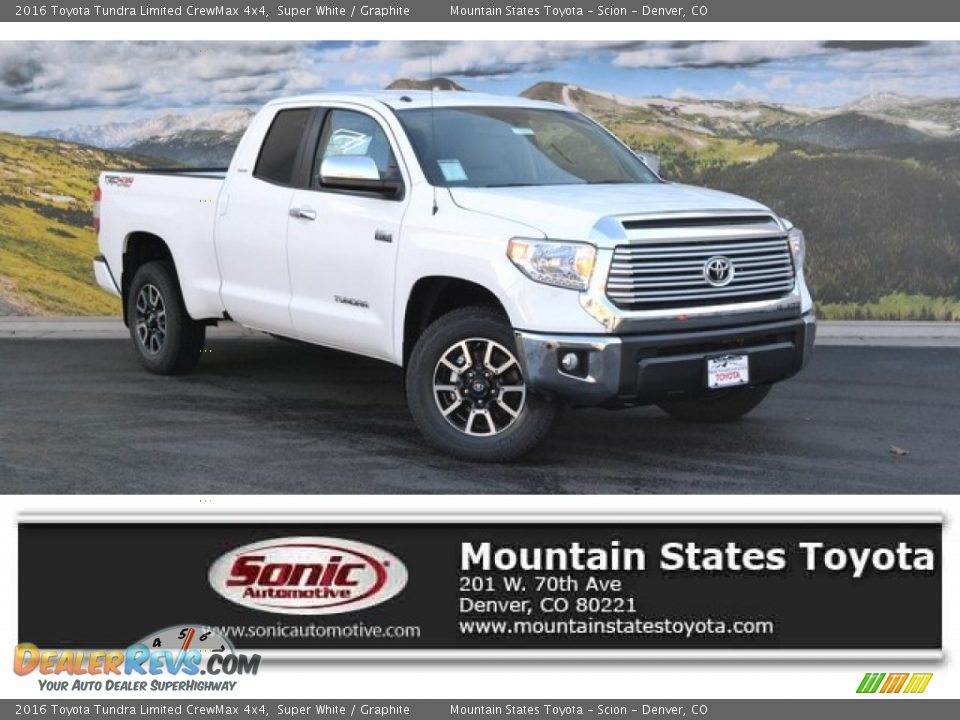 2016 Toyota Tundra Limited CrewMax 4x4 Super White / Graphite Photo #1
