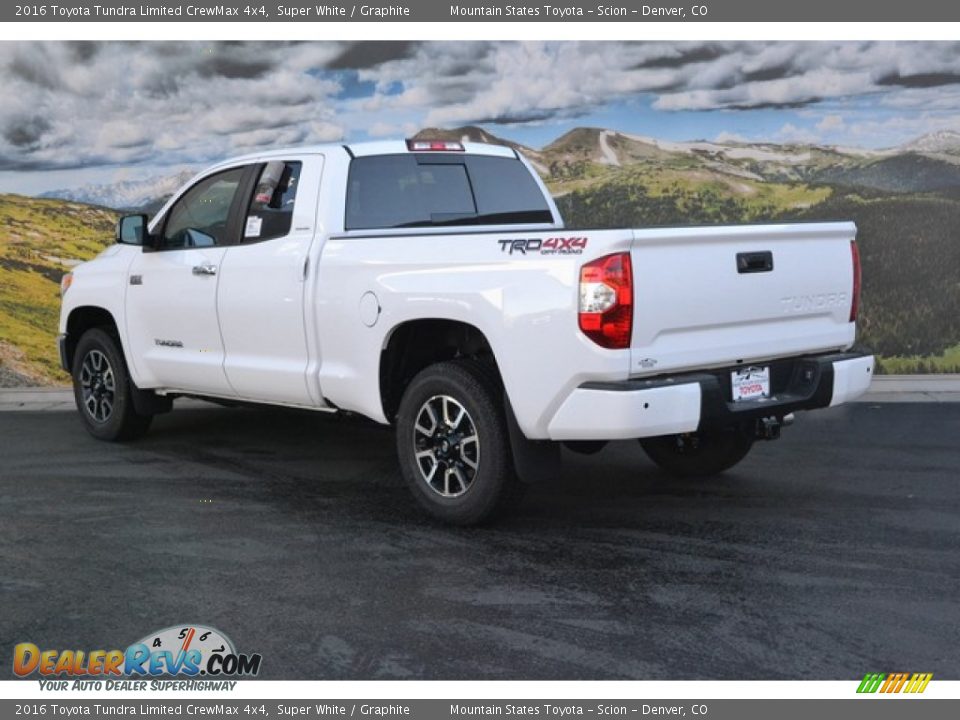 2016 Toyota Tundra Limited CrewMax 4x4 Super White / Graphite Photo #3
