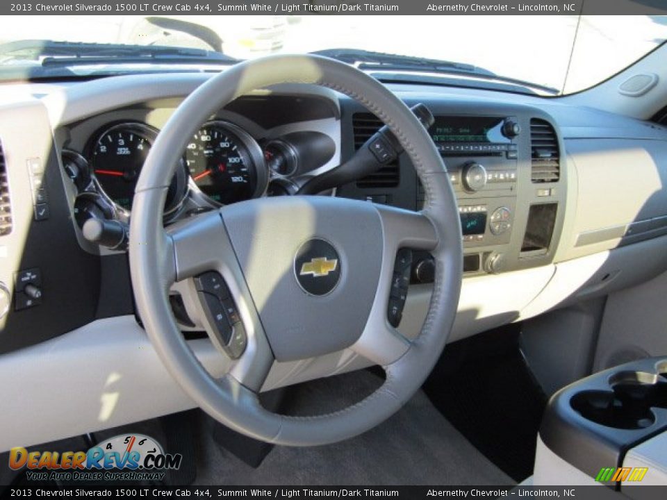 2013 Chevrolet Silverado 1500 LT Crew Cab 4x4 Summit White / Light Titanium/Dark Titanium Photo #26