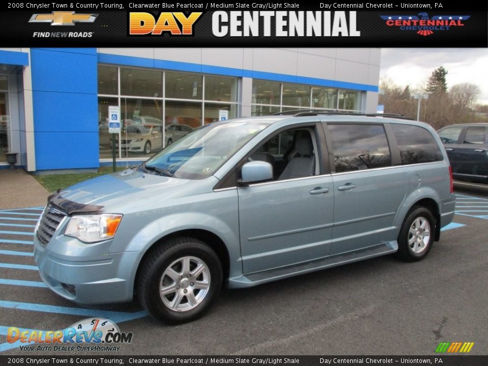 2008 Chrysler Town & Country Touring Clearwater Blue Pearlcoat / Medium Slate Gray/Light Shale Photo #1