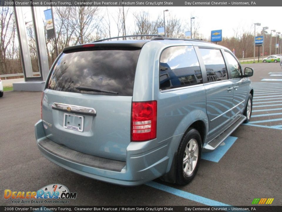 2008 Chrysler Town & Country Touring Clearwater Blue Pearlcoat / Medium Slate Gray/Light Shale Photo #7