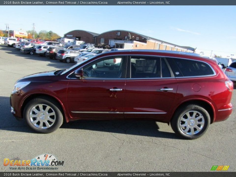2016 Buick Enclave Leather Crimson Red Tintcoat / Choccachino/Cocoa Photo #3