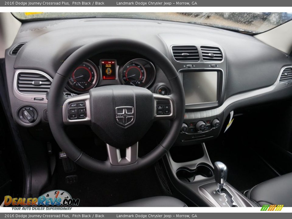 2016 Dodge Journey Crossroad Plus Pitch Black / Black Photo #7