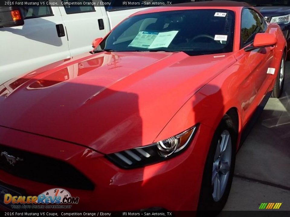 2016 Ford Mustang V6 Coupe Competition Orange / Ebony Photo #7