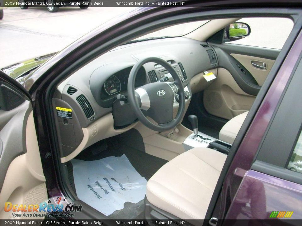 2009 Hyundai Elantra GLS Sedan Purple Rain / Beige Photo #3