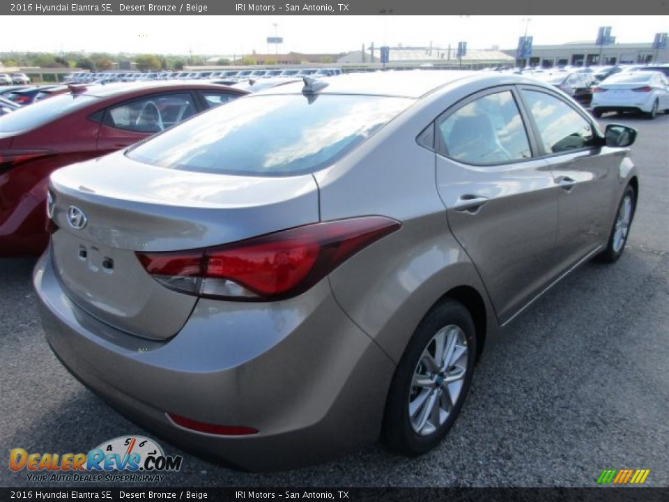 2016 Hyundai Elantra SE Desert Bronze / Beige Photo #6