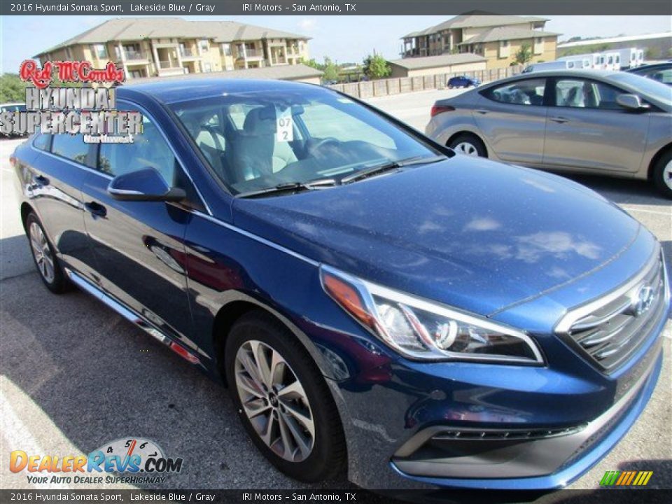 2016 Hyundai Sonata Sport Lakeside Blue / Gray Photo #1