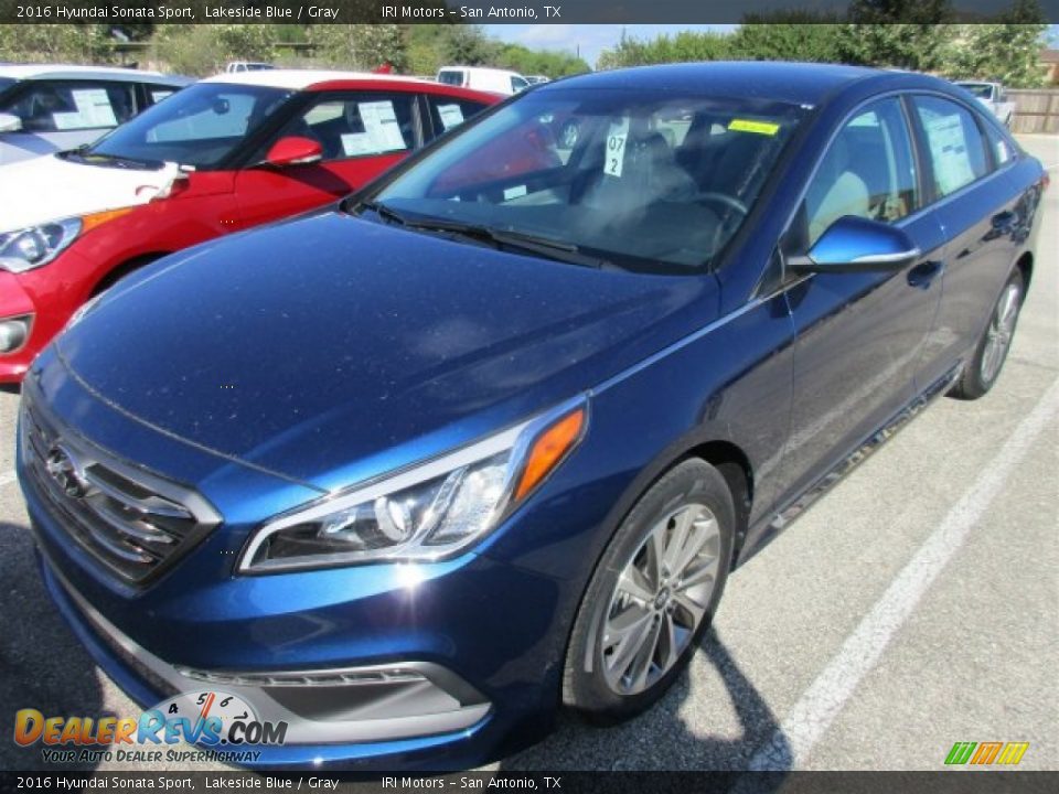 2016 Hyundai Sonata Sport Lakeside Blue / Gray Photo #2