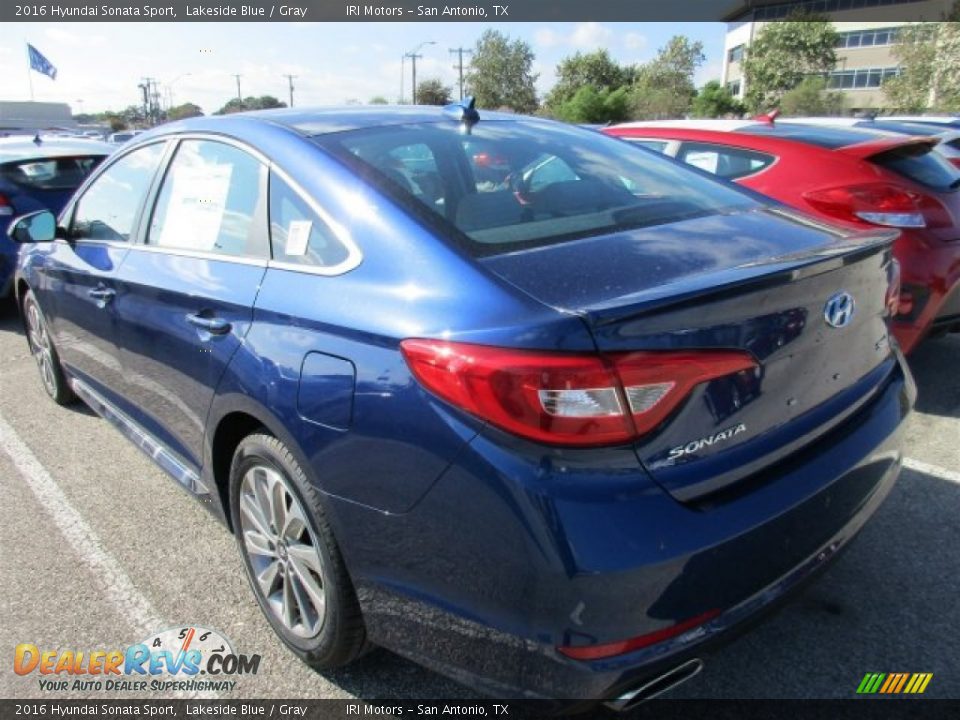 2016 Hyundai Sonata Sport Lakeside Blue / Gray Photo #4