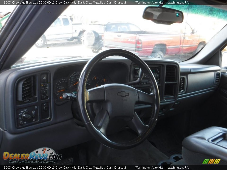 2003 Chevrolet Silverado 2500HD LS Crew Cab 4x4 Dark Gray Metallic / Dark Charcoal Photo #11