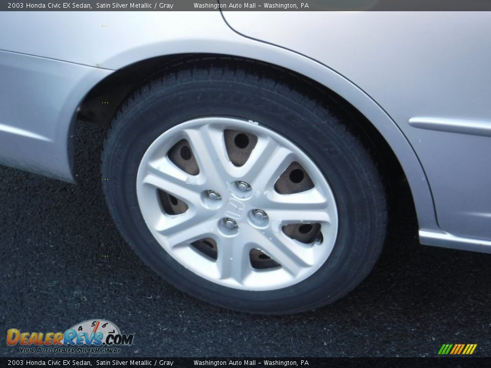 2003 Honda Civic EX Sedan Satin Silver Metallic / Gray Photo #3