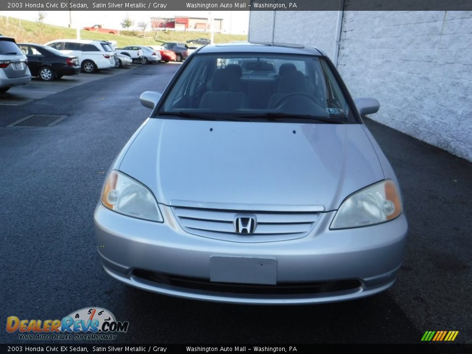 2003 Honda Civic EX Sedan Satin Silver Metallic / Gray Photo #5