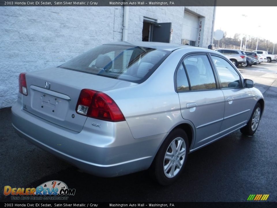 2003 Honda Civic EX Sedan Satin Silver Metallic / Gray Photo #8