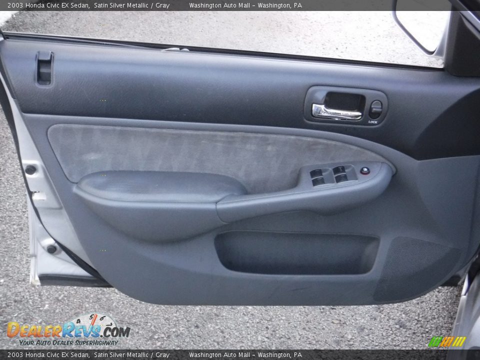 2003 Honda Civic EX Sedan Satin Silver Metallic / Gray Photo #12