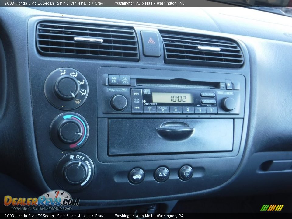 2003 Honda Civic EX Sedan Satin Silver Metallic / Gray Photo #15