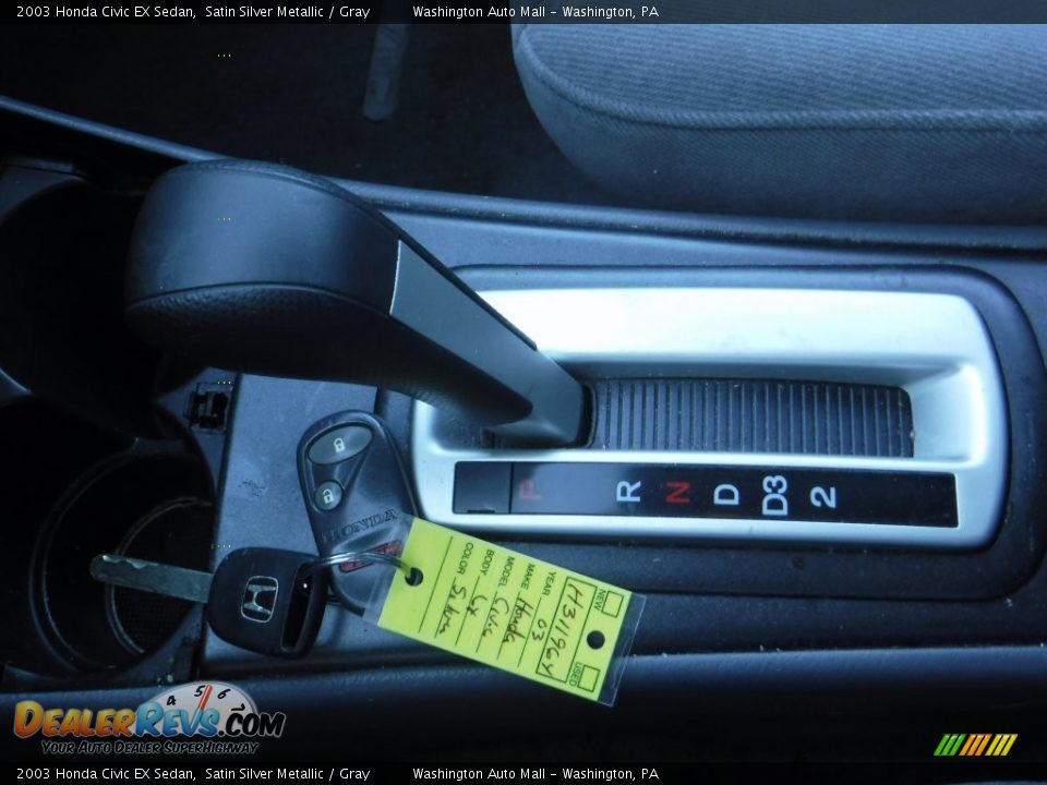 2003 Honda Civic EX Sedan Satin Silver Metallic / Gray Photo #16