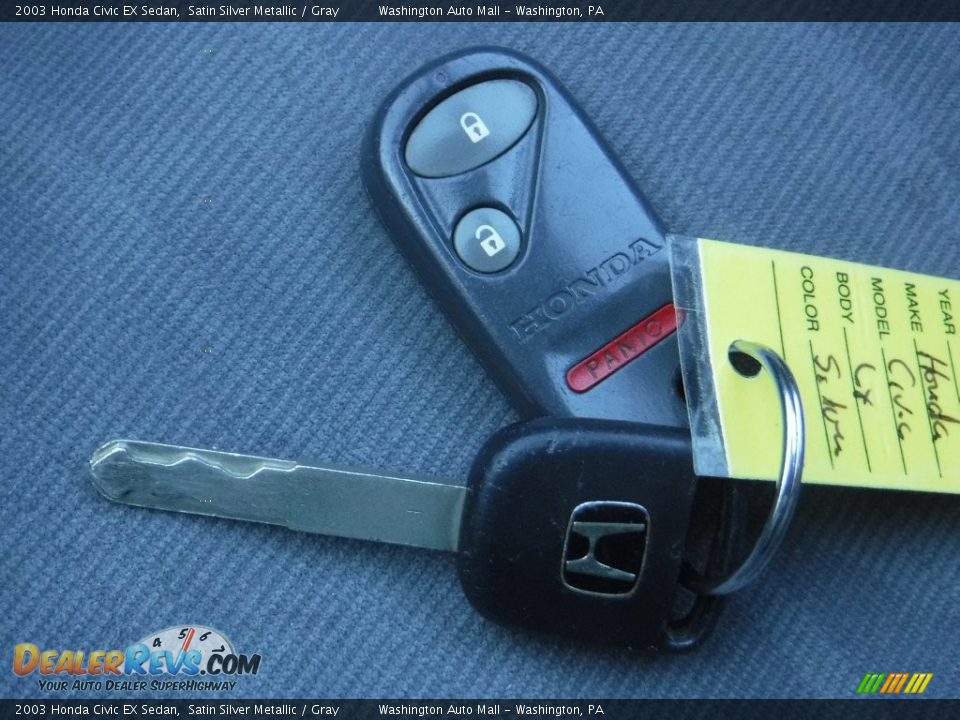 2003 Honda Civic EX Sedan Satin Silver Metallic / Gray Photo #18