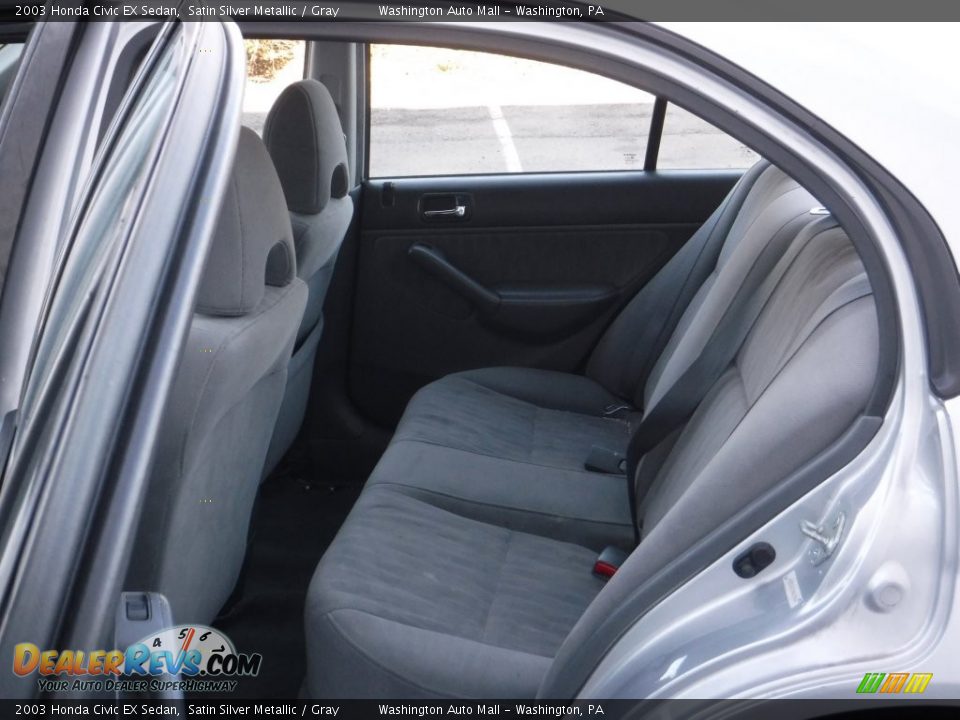2003 Honda Civic EX Sedan Satin Silver Metallic / Gray Photo #19