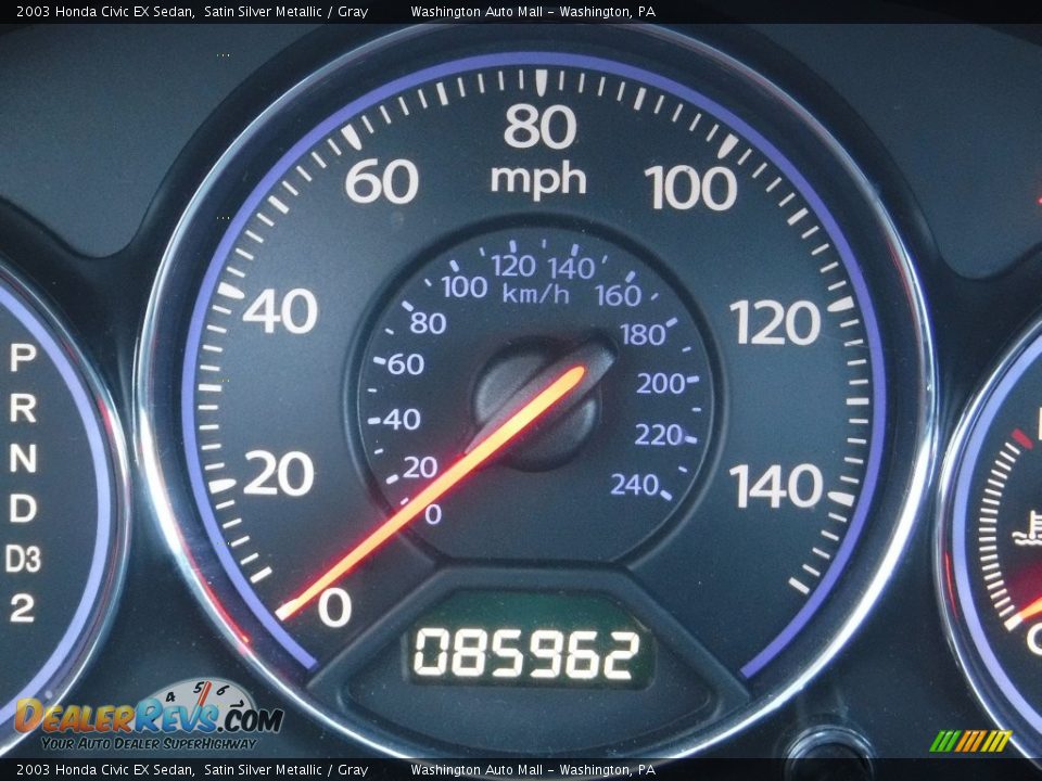 2003 Honda Civic EX Sedan Satin Silver Metallic / Gray Photo #20