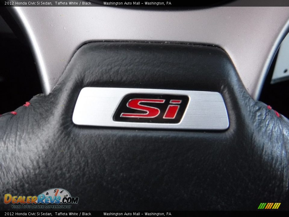 2012 Honda Civic Si Sedan Taffeta White / Black Photo #20