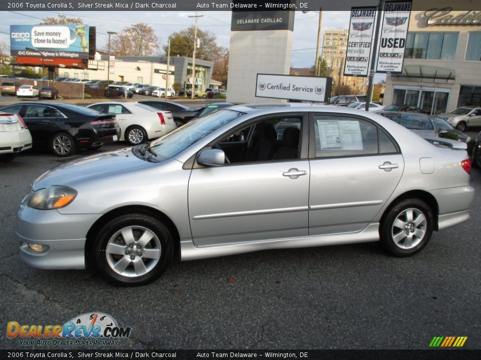 2006 Toyota Corolla S Silver Streak Mica / Dark Charcoal Photo #3