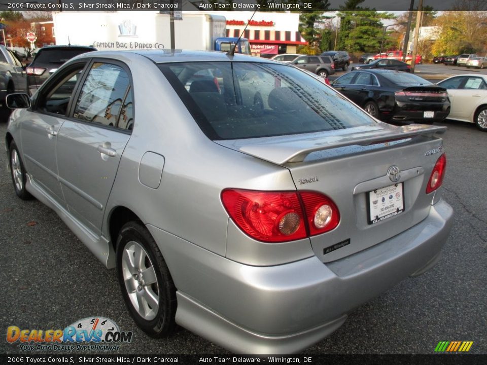 2006 Toyota Corolla S Silver Streak Mica / Dark Charcoal Photo #4