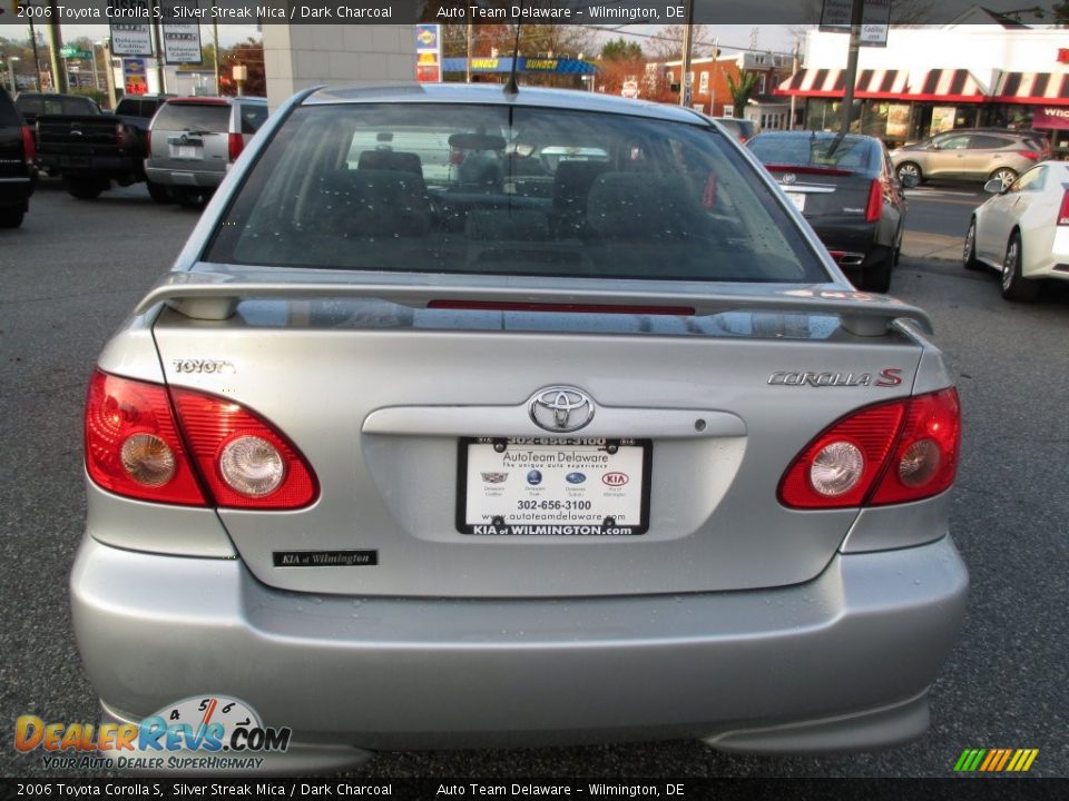2006 Toyota Corolla S Silver Streak Mica / Dark Charcoal Photo #5