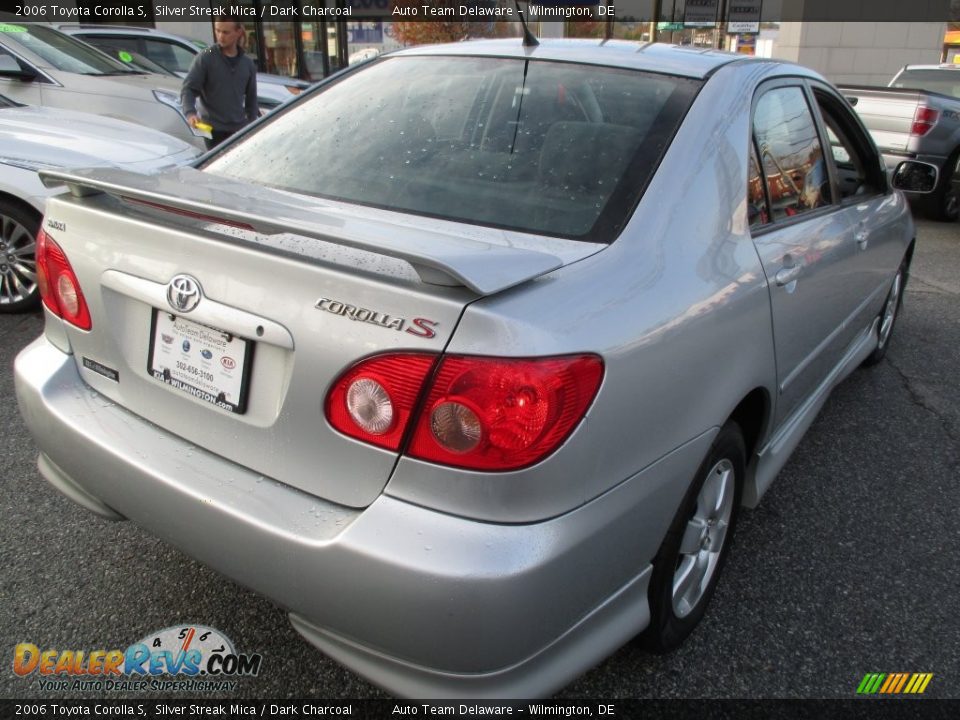 2006 Toyota Corolla S Silver Streak Mica / Dark Charcoal Photo #6