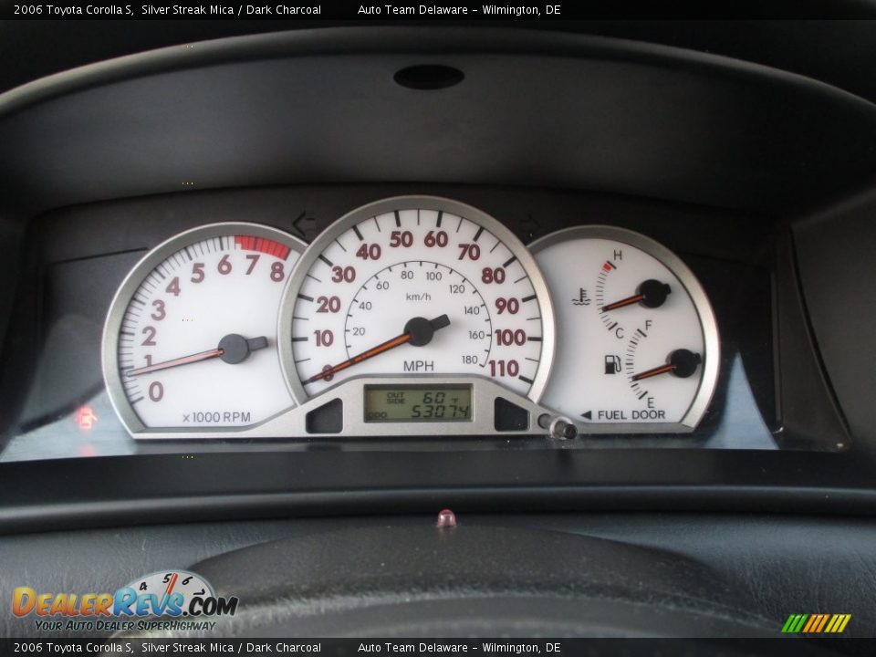 2006 Toyota Corolla S Silver Streak Mica / Dark Charcoal Photo #13