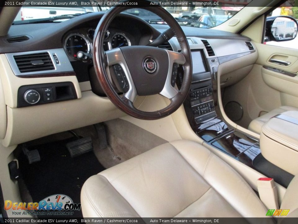 2011 Cadillac Escalade ESV Luxury AWD Black Raven / Cashmere/Cocoa Photo #11