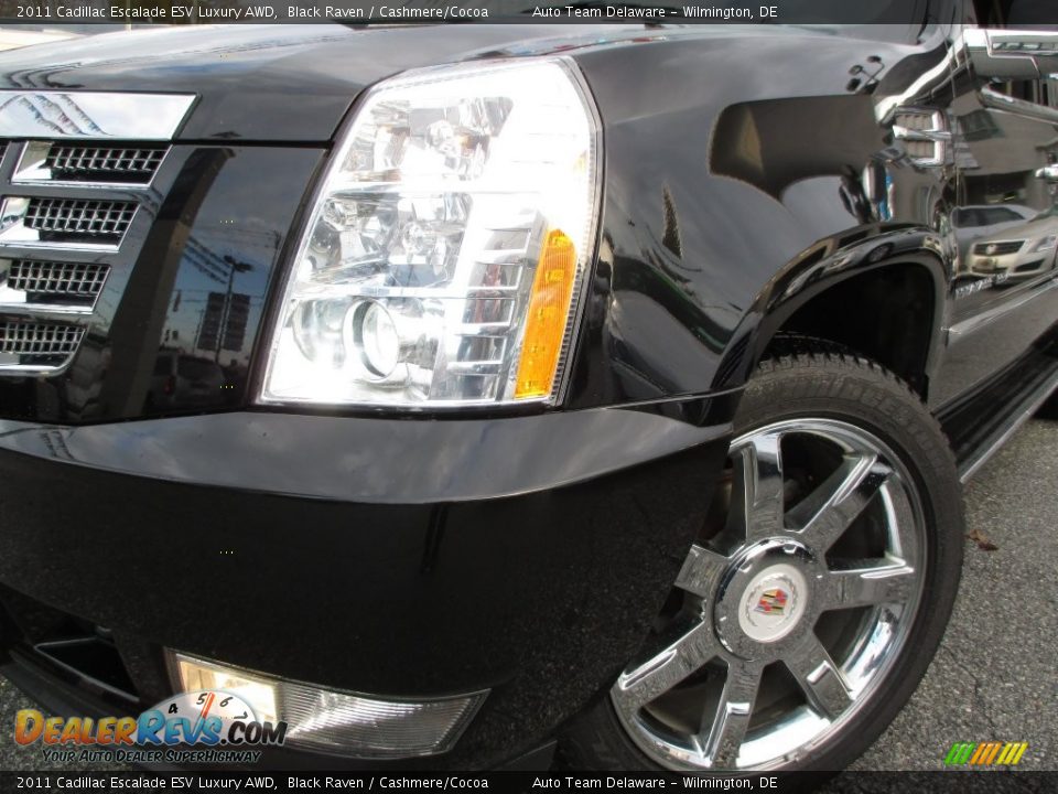 2011 Cadillac Escalade ESV Luxury AWD Black Raven / Cashmere/Cocoa Photo #35