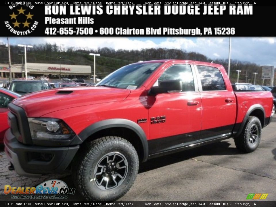 2016 Ram 1500 Rebel Crew Cab 4x4 Flame Red / Rebel Theme Red/Black Photo #1
