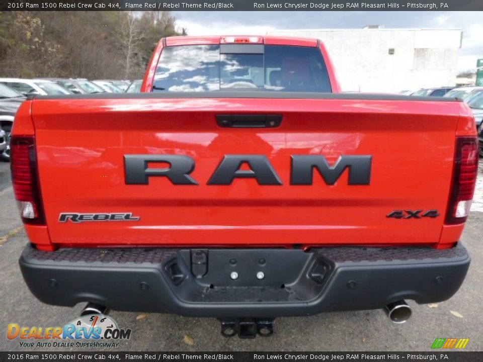 2016 Ram 1500 Rebel Crew Cab 4x4 Flame Red / Rebel Theme Red/Black Photo #4