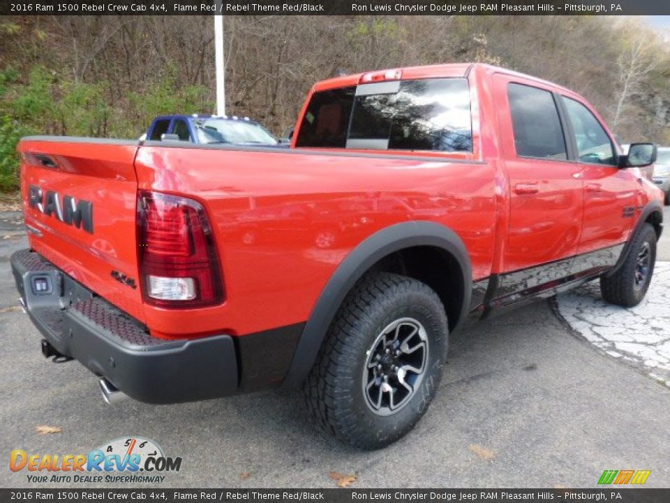 2016 Ram 1500 Rebel Crew Cab 4x4 Flame Red / Rebel Theme Red/Black Photo #6