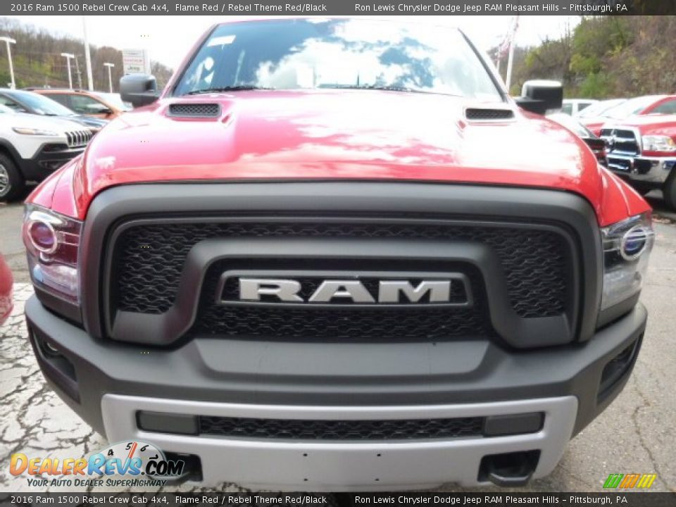 2016 Ram 1500 Rebel Crew Cab 4x4 Flame Red / Rebel Theme Red/Black Photo #8