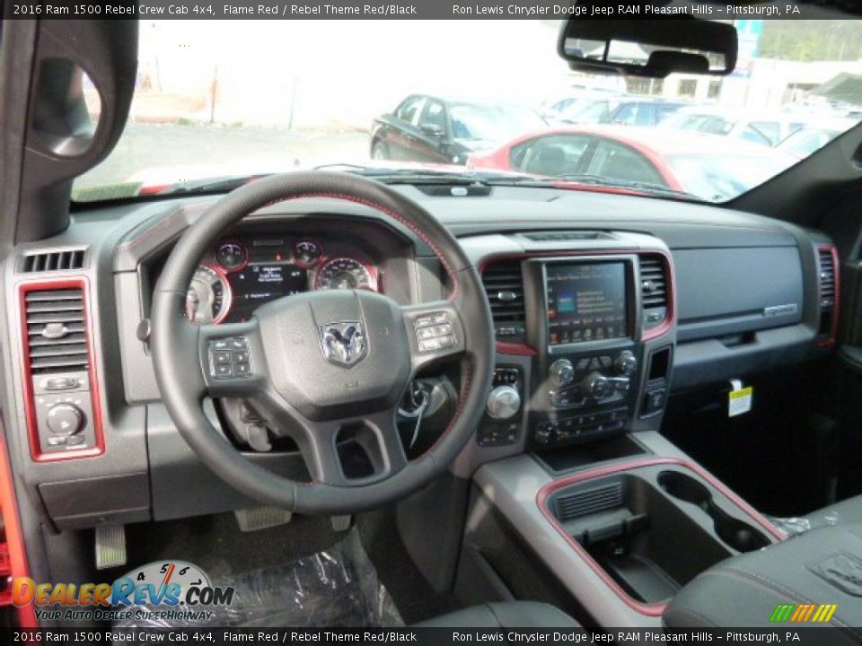 Rebel Theme Red/Black Interior - 2016 Ram 1500 Rebel Crew Cab 4x4 Photo #12
